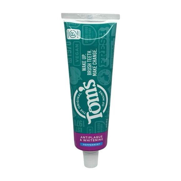 Tom’s of Maine Antiplaque & Whitening Toothpaste - Peppermint - 3 Tubes - Picture 3 of 5
